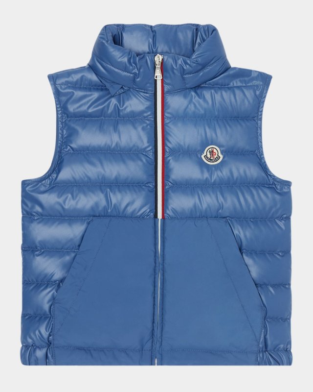 Boy's Apatou Tri-Stripe Puffer Vest, Size 8-10
